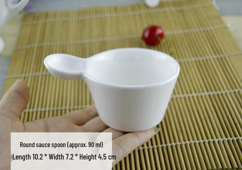 Multi-Compartment Ceramic Seasoning and Dipping Dishes for Soy Sauce, Vinegar, and Mustard
