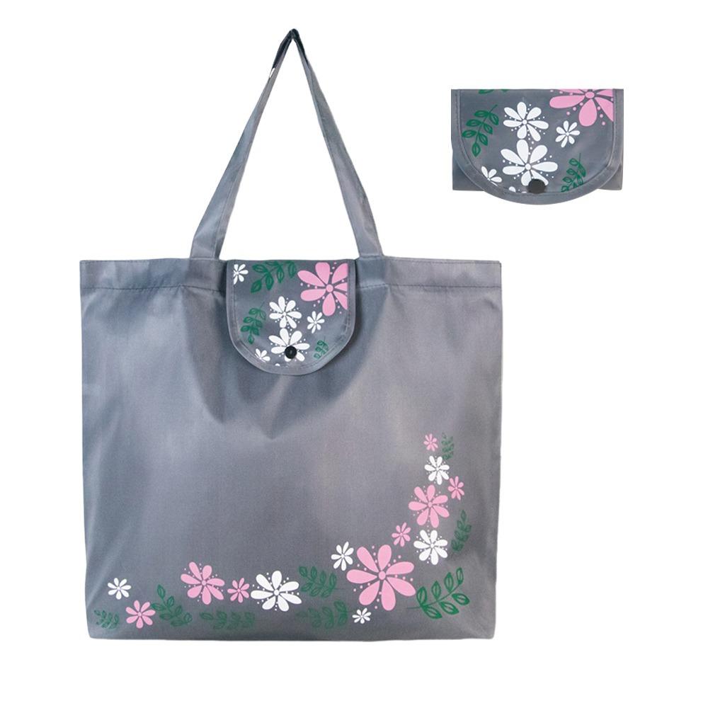 Durable Reusable Shopping Bag Pinted Waterproof Tote Bags Foldable Travel Grocery Bags