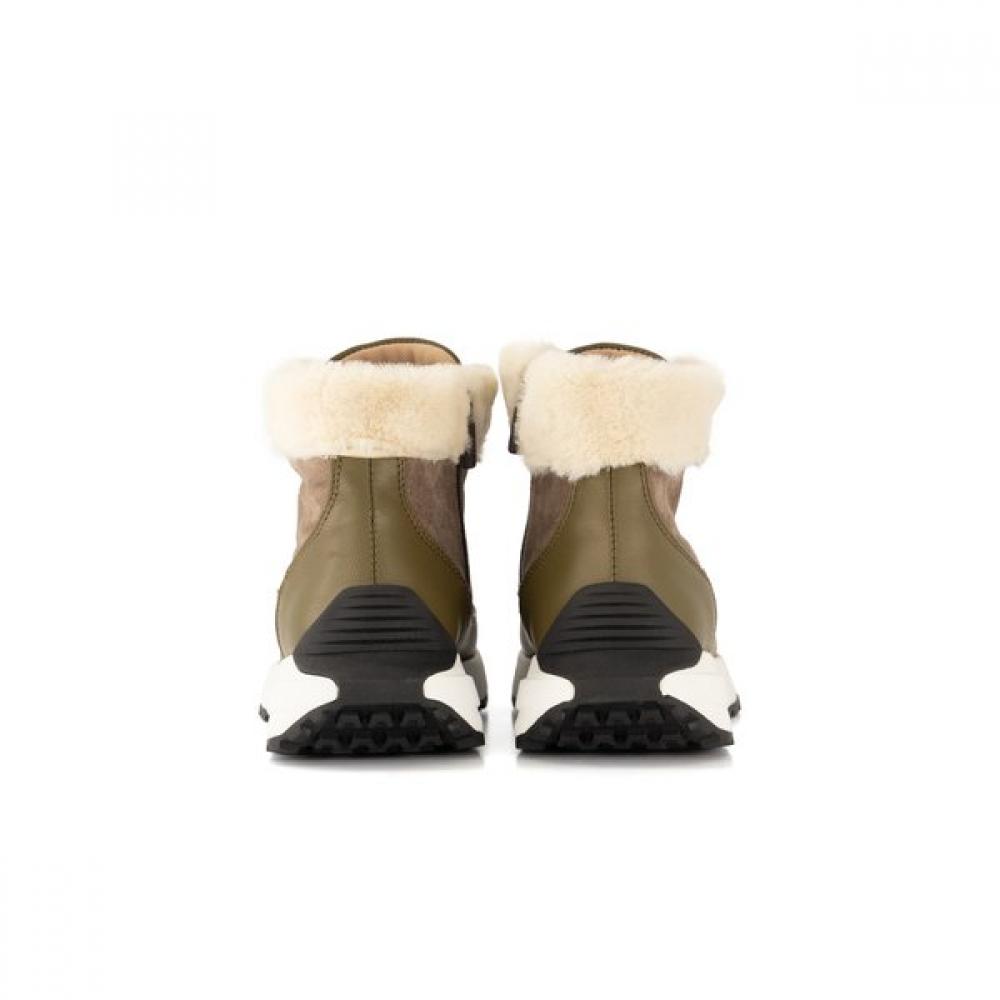 Daks Women Fur Comfort Boots  Khaki  Dlb311da63