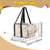 Dog Car Seats Sturdy Handbag Comfortable Removable Washable Pet Booster Seat beige