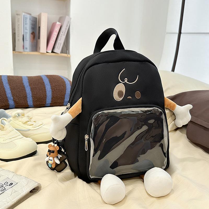 Schoolbag1011 new cartoon transparent pain bag girl backpack large capacity student class messenger bag tote bag