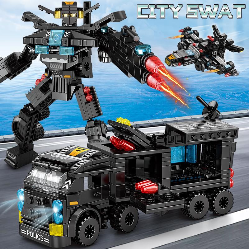 Superior-Grade 27 In Top-Grade 1 High-Standard Swat Premium-Quality Command Transport Vehicle Superior-Grade Assembly High-Standard Bricks City-Area