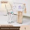 ZT2231 Acrylic Flip Pen Holder: Transparent Square Organizer and Makeup Brush Storage Box