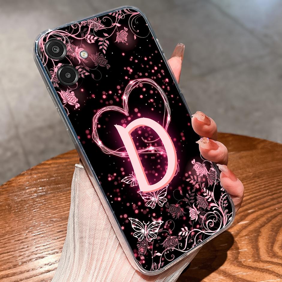 Phone Case For Samsung Galaxy A06 A07 4G 5G Cute Butterfly Letter Clear Silicone Protective Cover For SamsungGalaxyA06 A07 Funda