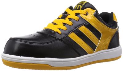 Safety Shoes Work Shoes Mega Safety Lightweight Low Cut Type [Kita] MK-7790 Black/Yellow 26.5