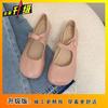 Round Head Shallow Mouth Flat-soled Single Shoes Women's Spring and Summer 2025 New French Soft-soled Fairy Wind Doudou Shoes Mary Jane Shoes