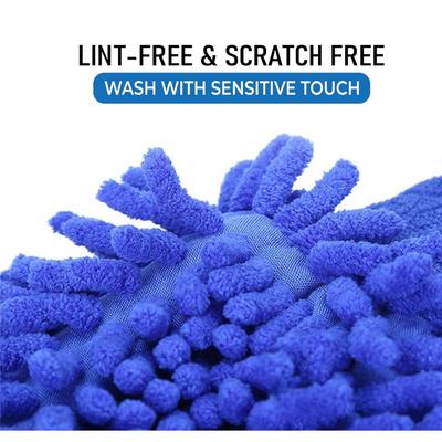 Car Wash Gloves, Ultra-fine Fiber Thick Double-sided Chenille Car Wash Gloves, Sponge, Scratch Free Cleaning Tool