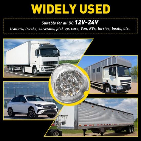 LED Truck Side Marker Fender Signal Brake Watermelon Lights Amber Blue 12-24V EV