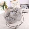Autumn and winter new high-end pumpkin plush bag fashionable cloud bag versatile portable pleated bag