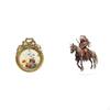 Antique Acrylic Photo Frame Knight Ornament Vintage Picture Display Round 3x3 Inch European Desktop