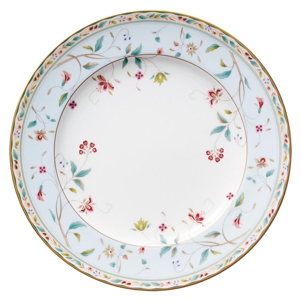Noritake Plates Set of 21cm Floral Pink and Blue Bone (Pair 2) Print, China, P97211/4409-56