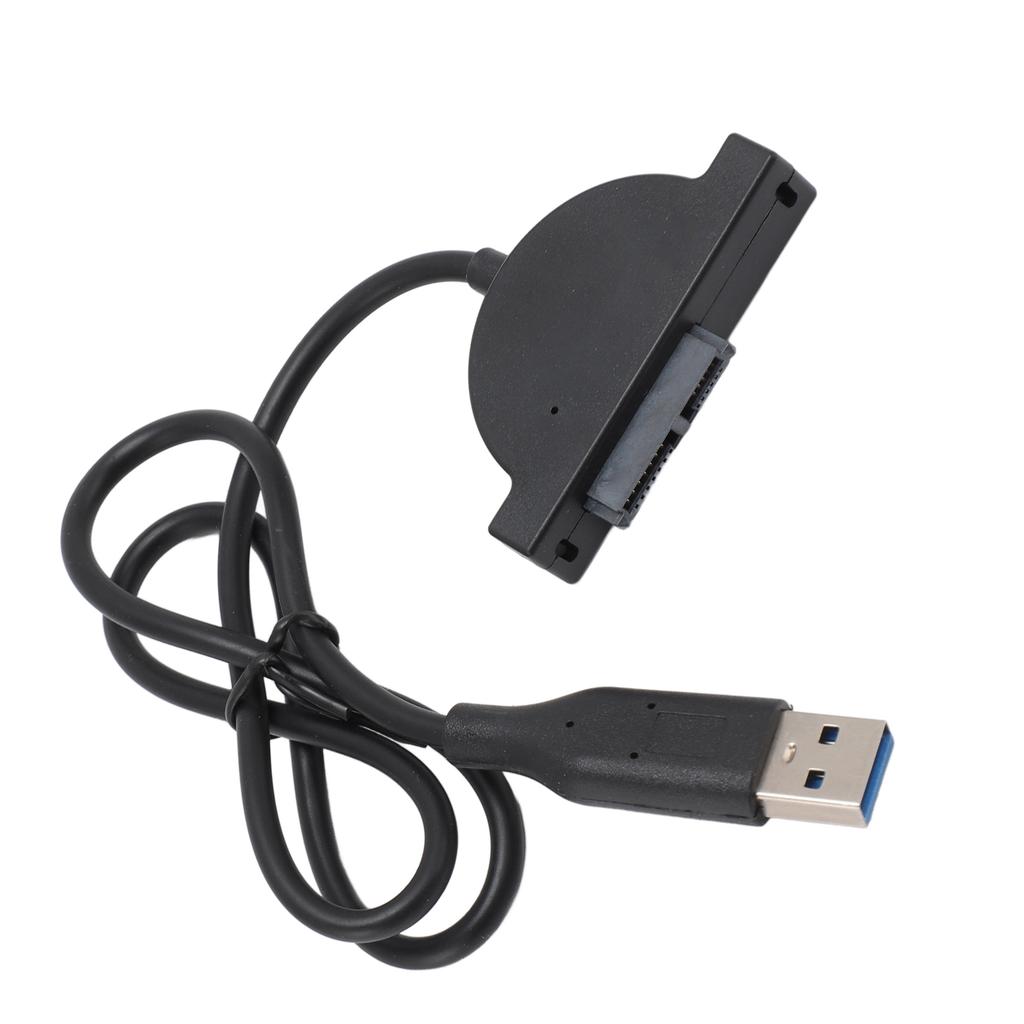 USB 2.0 To SATA Cable Hot Swapping Plug and Play USB To 7 Plus 6 Pin Slimline SATA Adapter Cord for Laptop CD DVD ROM
