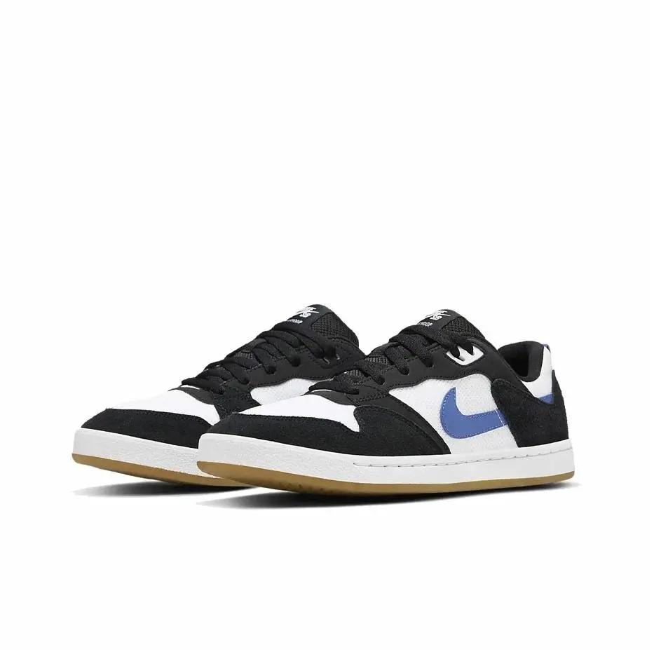 Nike SB Alleyoop Synthetic Leather Casual Series Fashion Versatile Sports Simple Low-Top Kids Casual Shoes Men Sneaker Black White Blue CI0882-104