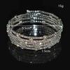 Charm Artificial Crystal Elegant Ornaments Fashion Wedding 5-row Rhinestone For Women Arm-hugging Festival Gifts Bracelet Creative Open Bracelet 1pc