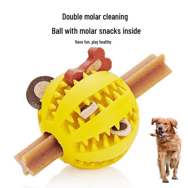 Interactive Dog Chew Toy: Food Dispensing, Teeth Cleaning, Educational Watermelon Ball