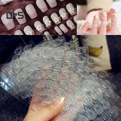 Fancystyle Nail Art 24Pcs Double Sided Adhesive Glue Tapes Tabs Clear Manicure for Fake Tip