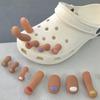 10Pcs Artificial Toes Set DIY 3D Toe Charms Shoes Decoration with Realistic Toe Shape Shoes Buckle Accessories for Party Festival