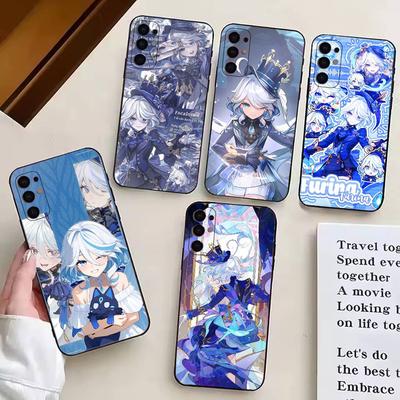 Genshin Impact F-Furina Phone Case For Samsung S25,S24,S21,S22,S23,S30,Ultra,S20,Plus,Fe,Soft Silicone Black Cover
