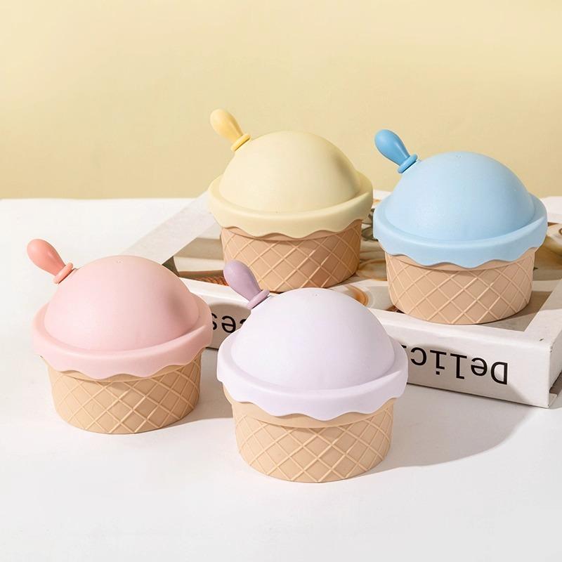 Ice Cream Mirror Shampoo Brush Cute Home Mirror Scalp Cleaning Hairdressing Comb Portable Comb