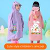 Children's Raincoat Cartoon Long Boys' and Girls' Waterproof Clothes for Walking and Cycling Baby Kids' Soft Poncho Rain Gear
