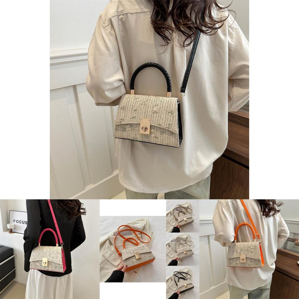Elegant Woven Shoulder Bag For Women 2024 Trendy Summer Fashion Handbag
