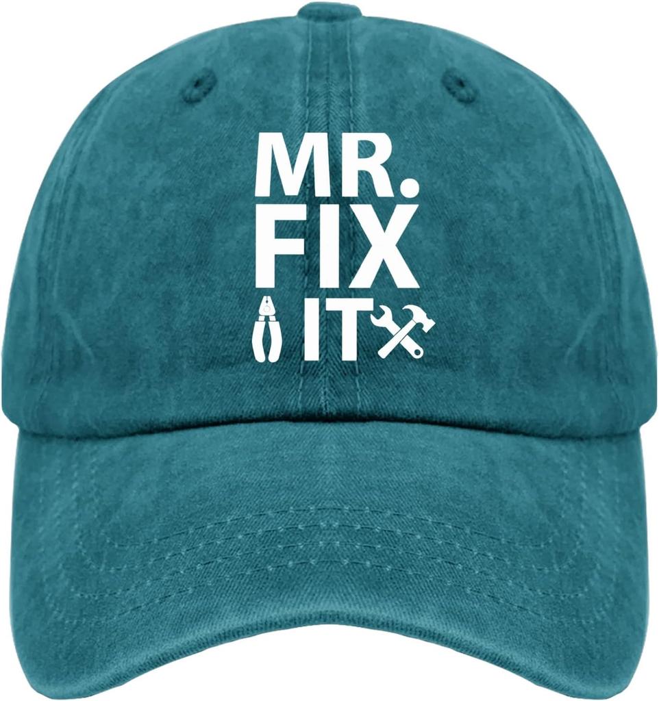 Mr Fix It Pliers Hammer Graphic Baseball Cap Casual Polyester Adjustable Adult Dad Hat