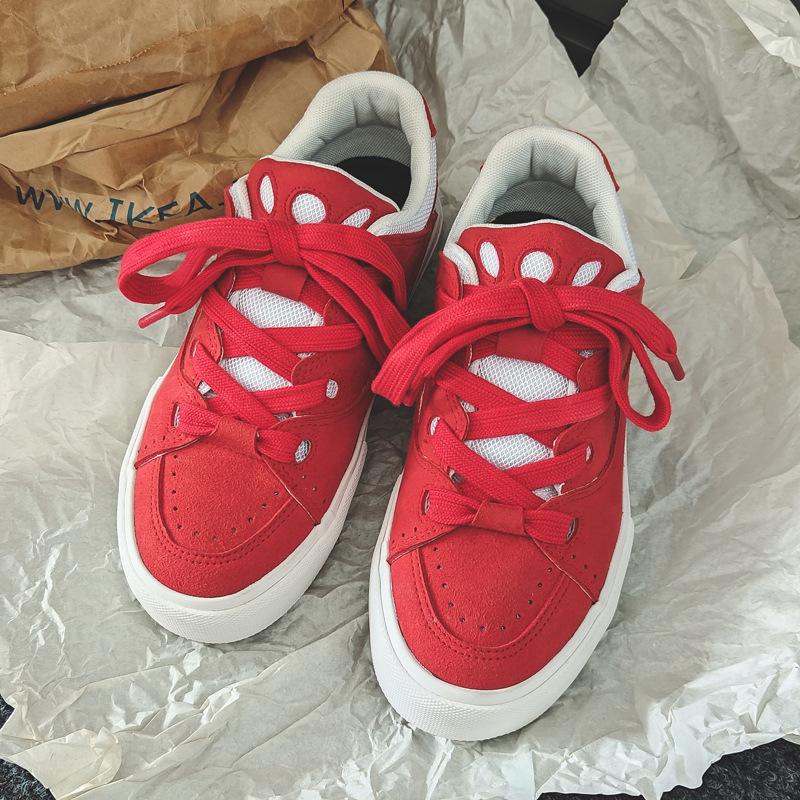 Spring new retro bread shoes flip fur couple board shoes breathable canvas shoes men's trend men's casual shoes