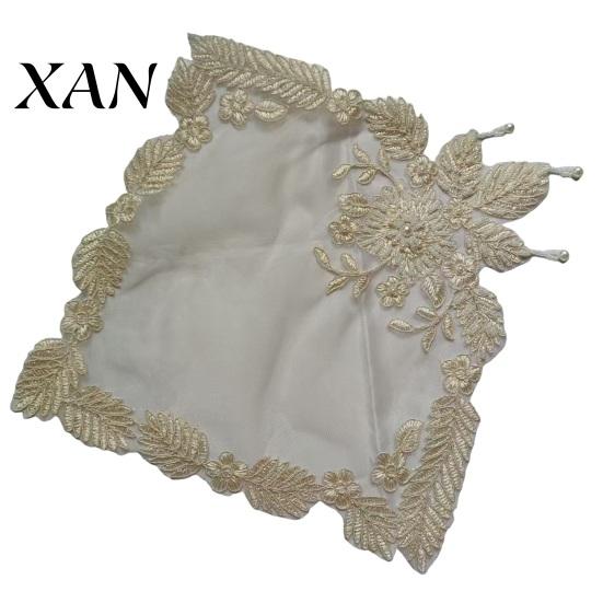 Embroidered Lace Placemats for Dining Table Floral Placemat, Heat Insulation Mat with Beads, Resistant Pads Kitchen Retro Decorative Coaster A