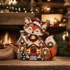 Wooden Christmas Figurine Decorative Tabletop Ornament for Holiday Home Decor