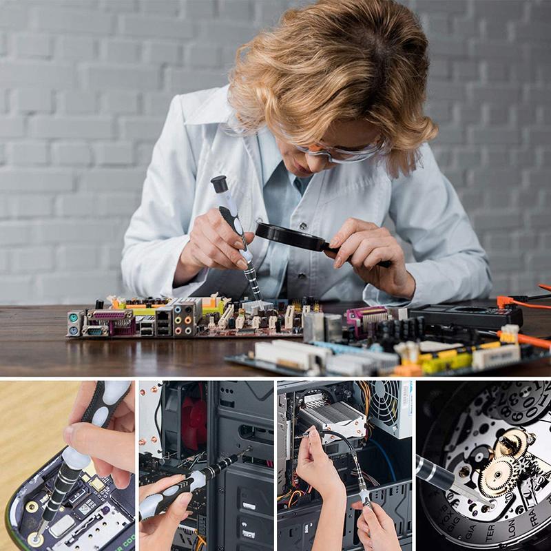 Conjunto de Chaves de Fenda de Precisão Magnéticas Mini 115 em 1 Para Reparo de Equipamentos de iPhone, Computador, PC