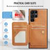 Detachable Magnetic Wristband Auto Leather Case for Samsung Galaxy S25 Ultra/Edge S24 Plus S23 FE S22 Card Holder Wallet Cover