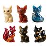 Luxury Fox Sculpture Healing Fox Statue Lucky Animal Figurine Home Office Desktop Decoration Ornament