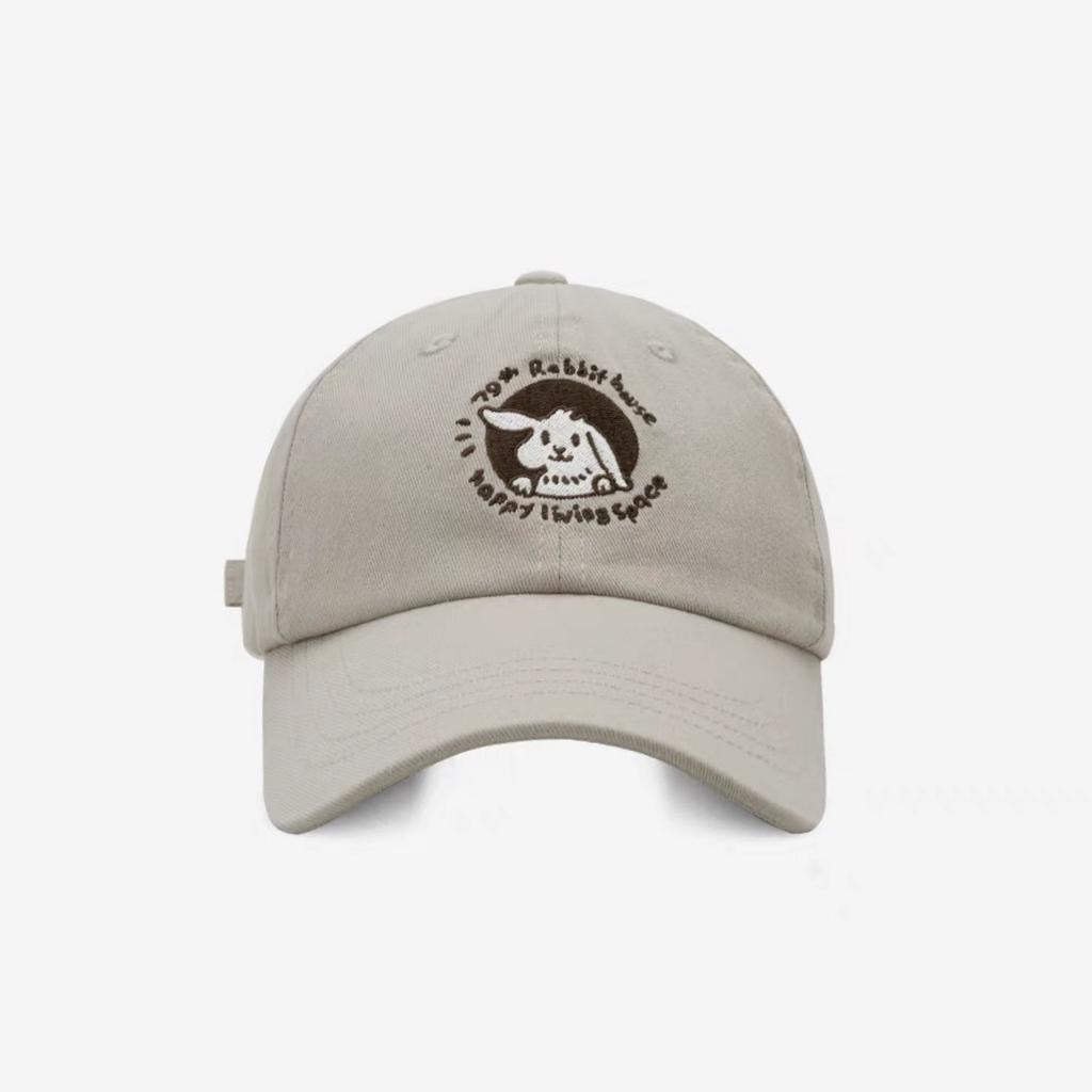 Hat Women Sweet Cute Rabbit Embroidered Baseball Hat Couple Street Korean Couple Versatile Soft Top Baseball Cap Summer