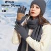 New Korean Knitted Warm Gloves for Unisex Touch Screen Outdoor Cycling Skiing Warm Versatile Full Finger Gloves for Daily Use