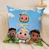 Cartoon CCoComelons Cute Cushion Cover Silky Short Plush Invisible Zipper Dustproof Sofa Pillow Case For Home Decor