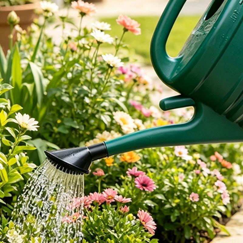 3L Flower Watering Can with Long Neck, Plastic Garden Watering Can with Sprinkler Head and Carry Handle for Indoor Pots and Outdoor Flowers