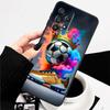 Fashionable football cool Phone Case For Samsung A73 A72 A71 A55 A54 A53 A52 A51 A13 A22 A16 A15 A12 A14 A26 A07 5G Black