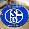 FC Schalke 04 Round Area Rug,Carpet Rug for Living Room Bedroom Sofa Playroom Decor,Non-slip Floor Mat