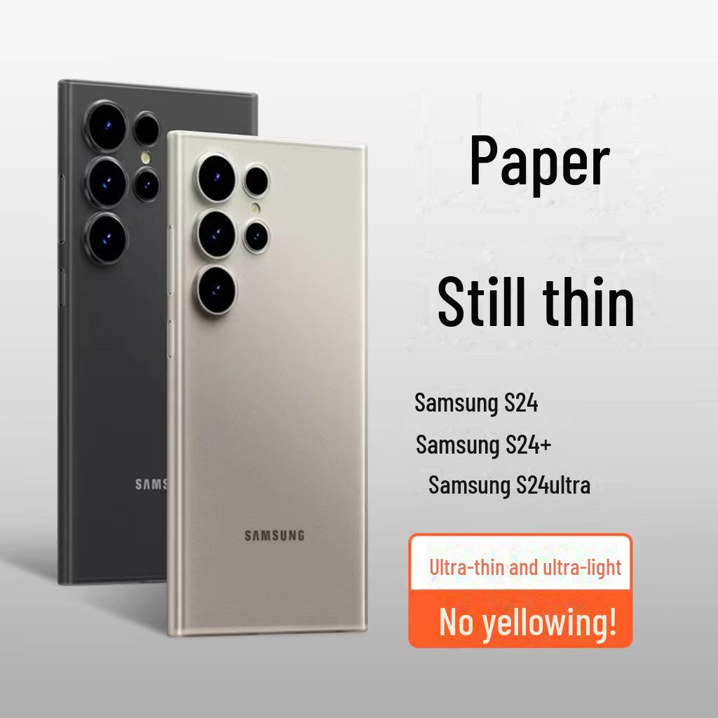 

Чехол для Samsung S24 Ultra/S23/S22 Plus из матового нежелтеющего теплоотводящего материала с ультратонким полипропиленовым покрытием S22 ULTRA (large hole) чистый/чёрный