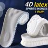 4D Masaj Ayakkabı Tabanlıkları Süper Yumuşak Lateks Spor Tabanlığı Ayaklar İçin Koşu Basketbol Ayakkabısı Tabanı Kemer Desteği Ortopedik Eklentiler Unisex