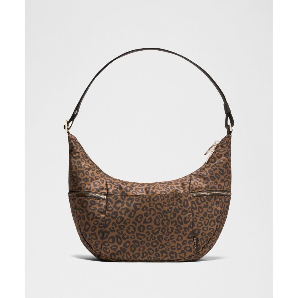 Lululemon Slouchy Sling Bag 6l  Metal Hardware Leopardo Shift Desert Khaki Multi