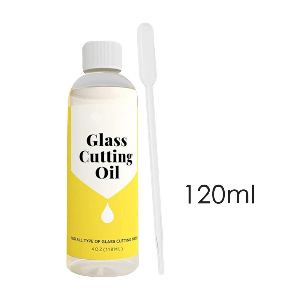 

Glass Cutting Oil 118ml Easy To Clean Portable Mirrors Glass Cutting liquid For Stained Glass Breaking Fused Glass