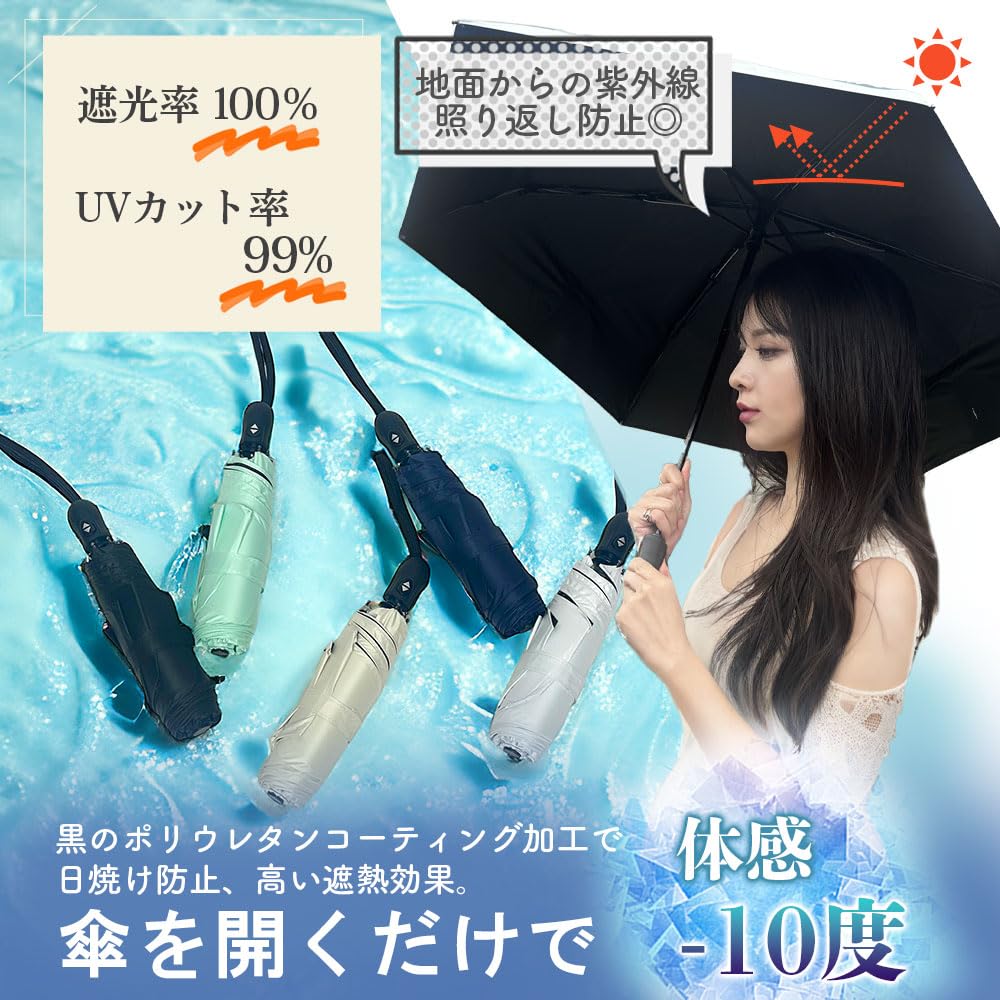 SATTO in 3 Easy to Fully For Both Sunny and Rainy Folding Completely For Both One Touch Open/Close Seconds, Fold, Parasol, Folding, Blackout, Brand,