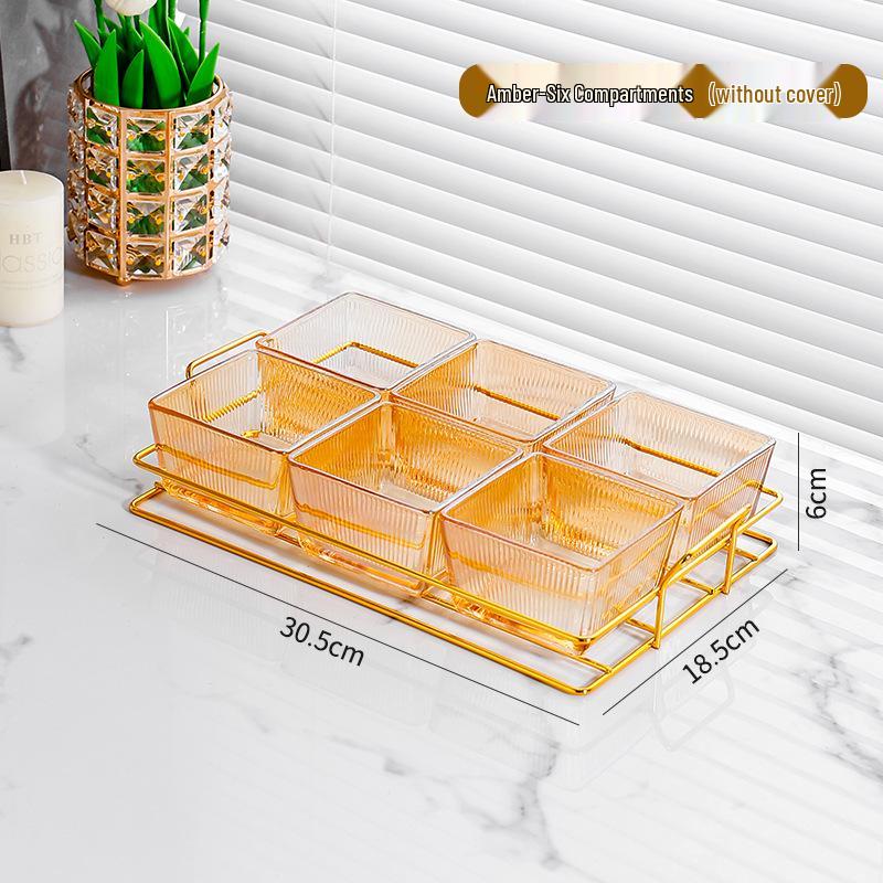 Creative Fruit and Snack Storage Platter with Nut Compartments for Home, Bar, and Living Room