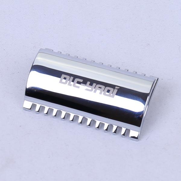 Maquinilla de afeitar de peine abierto YAQI de color cromado para hombre