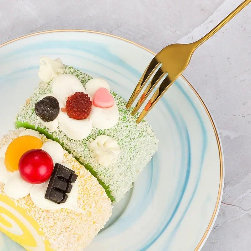 304 Stainless Steel Mixing Spoon with Long Handle Love Heart Star Shape Pendant Fruit Yogurt Honey Mixing Fork Kitchen Tableware