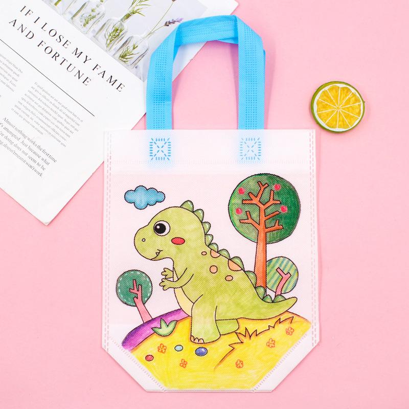 Non-Woven Graffiti Bag Diy Garbage Sorting Bag Children'S Hand-Painted Production Coloring Painting Handbag Material