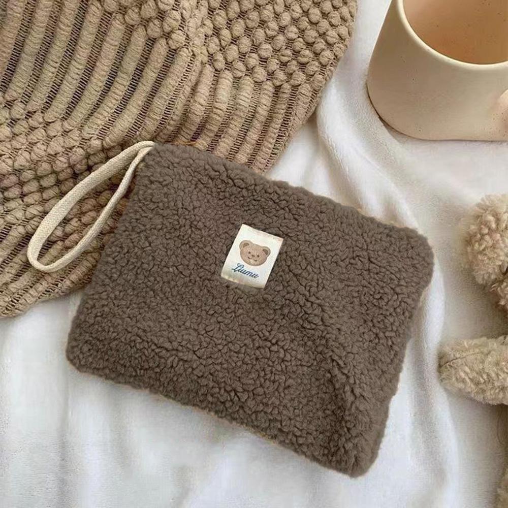 

1-3pcs Cute Plush Bear Travel Cosmetic Lipstick Storage Bag Women Makeup Kits Handbags Organizer Wallet Pencil Case Pouch Bag коричневый
