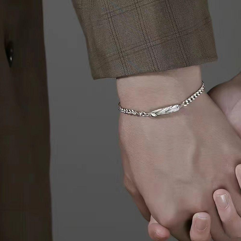 Valentine's Day Lovers Bracelet Flower Couple Bangle Classic Simple Thin Bracelet  Gifts