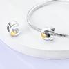Copper Plated Diy Alphabet Charms Beads Love Heart Letter Gift Dangle Fit Original 3Mm Bracelet Bangle Jewelry Marking